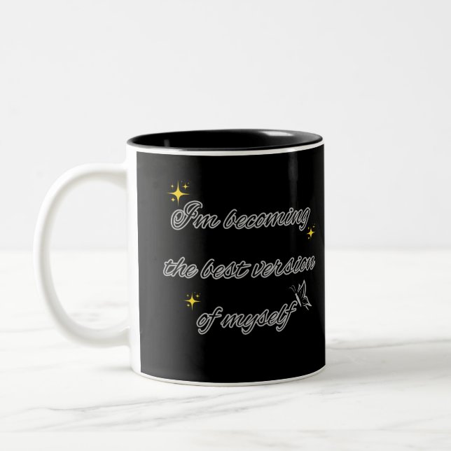 2 Couleurs Conception de la tasse de soumission motivationnel (Gauche)