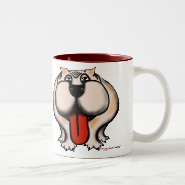 2 Couleurs Conception de tasse de bouledogue (Droit)