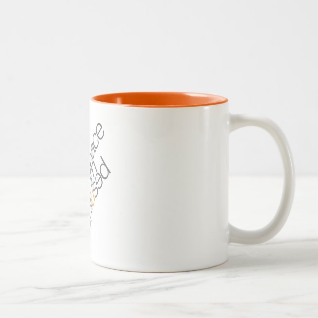 2 Couleurs conception de tasse de typographie (Droit)