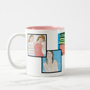 2 Couleurs Conceptions personnalisables de tasse de 2-Ton