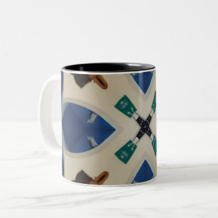 2 Couleurs Coquille de confiture rose Bleu tasse de café