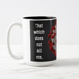 2 Couleurs Covid-19 Tasse de café. 15 oz. Deux Tons.