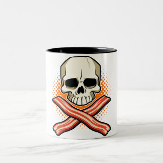 2 Couleurs Crânes et tasse de Two_Tone de lard