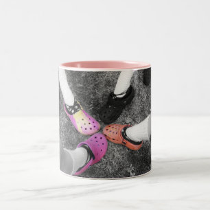 2 Couleurs Crocs coloré et tasse molle de chaussures