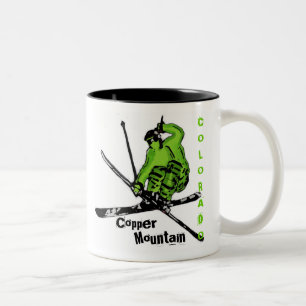 2 Couleurs Cuper Mountain Colorado écolo skier café tasse