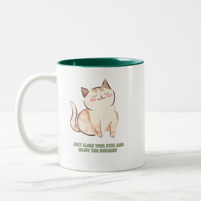 2 Couleurs Cute chatte tasse pour amoureux de les chats (Gauche)