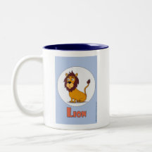 Cute tasse à café Lion - L est pour Lion