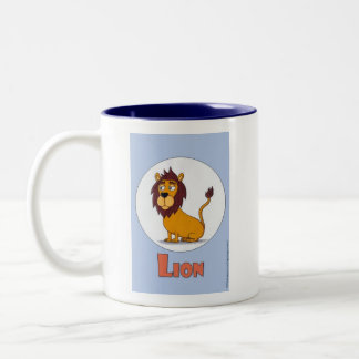 2 Couleurs Cute tasse à café Lion - L est pour Lion