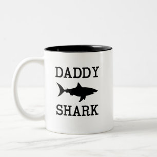2 Couleurs Daddy Shark tasse de café drôle papa cadeau