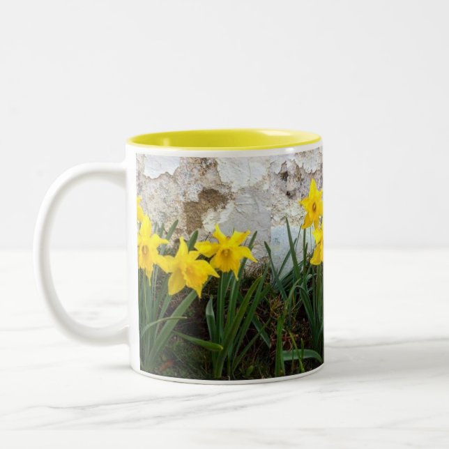 2 Couleurs Daffodique thé et café tasse (Gauche)
