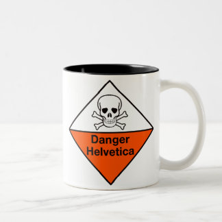 2 Couleurs Danger : Tasse helvetica