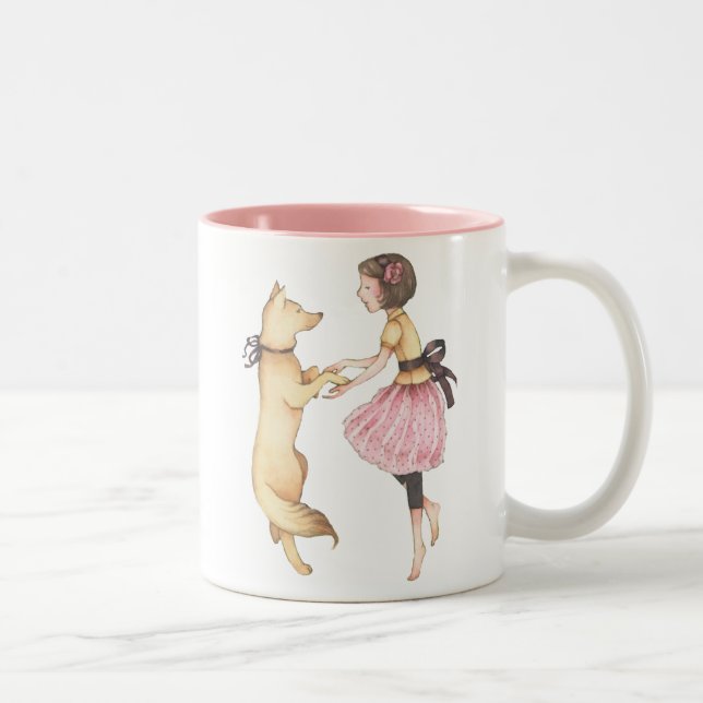 2 Couleurs "Dansant avec la tasse de mon chien" (Droit)