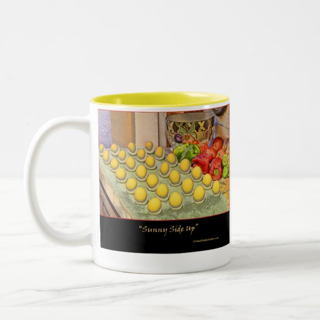 2 Couleurs De côté tasse 15oz "ensoleillée" (Gauche)