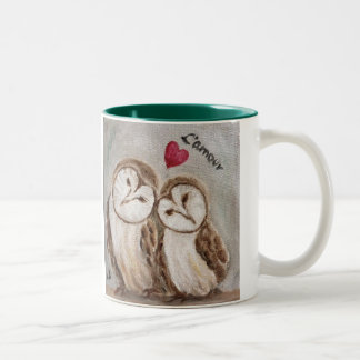 2 Couleurs De hibou amour toujours vous tasse à deux tons