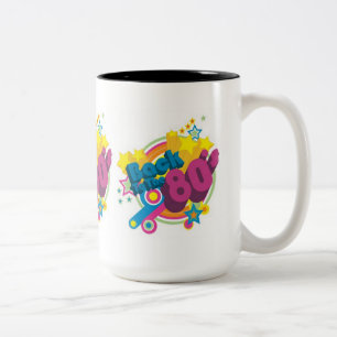 2 Couleurs De nouveau à la rétro tasse des années 80 des