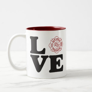 2 Couleurs Département "AMOUR" du feu tasse de café de deux