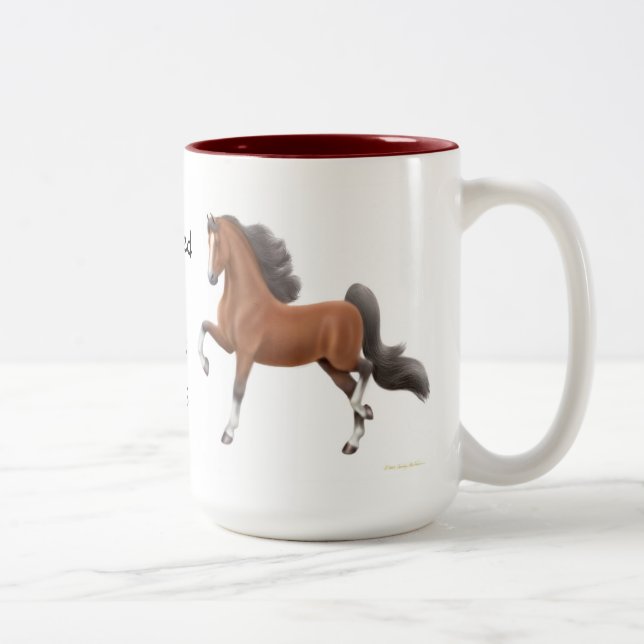 2 Couleurs Dépendant dans la tasse de Gaited Saddlebred de (Droit)