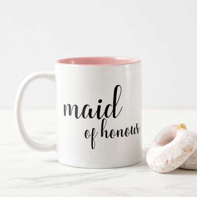 2 Couleurs Domestique de calligraphie d'honneur, tasse (Avec donut)