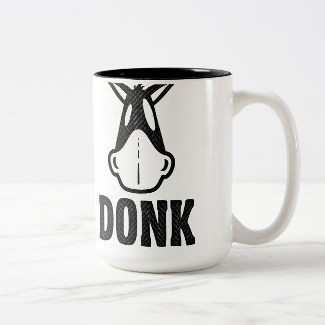 2 Couleurs DONK - Noir sur le blanc - tasse (Droit)