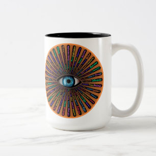 2 Couleurs Dualité et toute la tasse voyante d'oeil