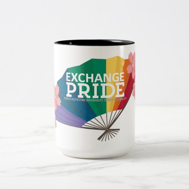 2 Couleurs Échangez la tasse Pride avec des fleurs de Sakura (Centre)