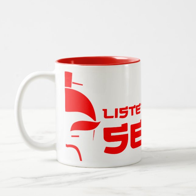 2 Couleurs Écoutez la tasse de Sensei (blanc/rouge) (Gauche)