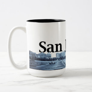 2 Couleurs Enrouler d'horizon de San Jose autour de tasse