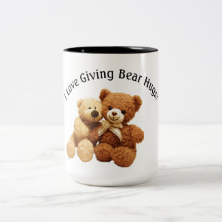 2 Couleurs Étreintes d'ours tasse à deux tons de 15 onces