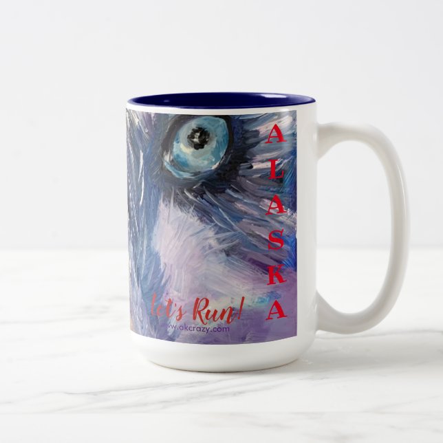 2 Couleurs Exécutons ALASKA 2-Tone 15oz tasse de café (Droit)