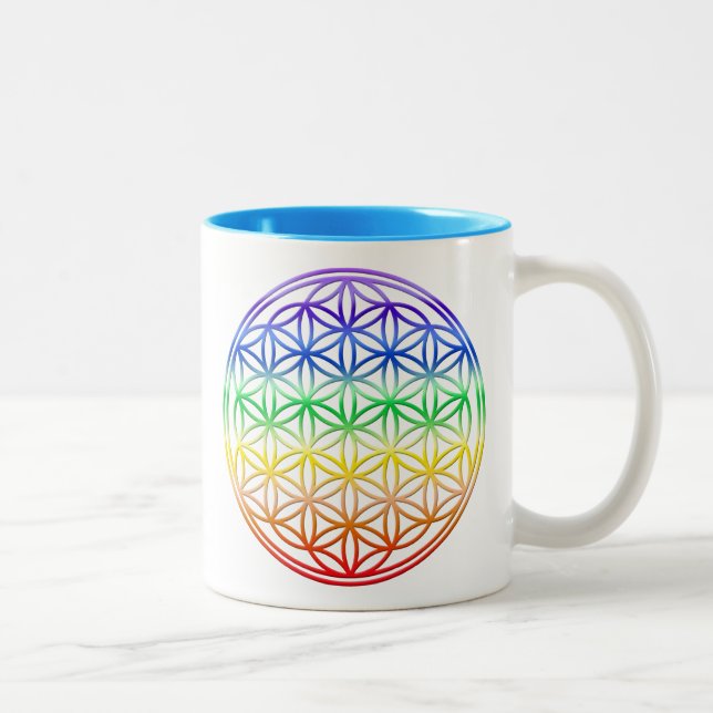 2 Couleurs Fleur de tasse à deux tons de la vie (Droit)