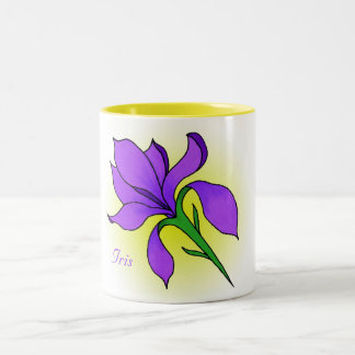 2 Couleurs Fleur d'iris - tasse