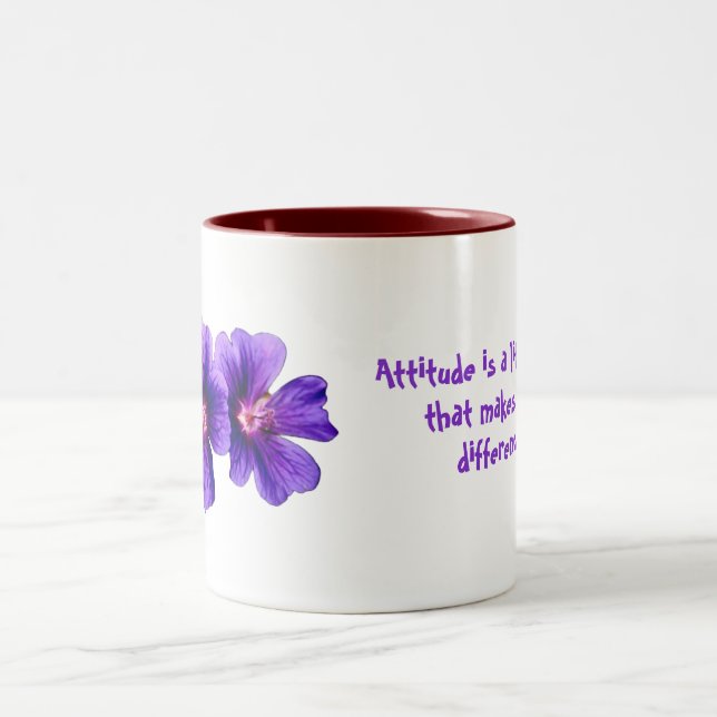 2 Couleurs Fleurs de Tasse Éditable (Centre)