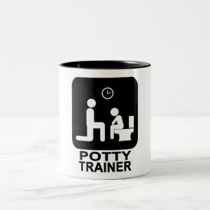2 Couleurs Folle tasse d'entraîneur - blanc