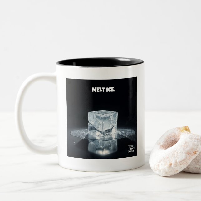 2 Couleurs FONDRE LA GLACE. tasse à café (Avec donut)