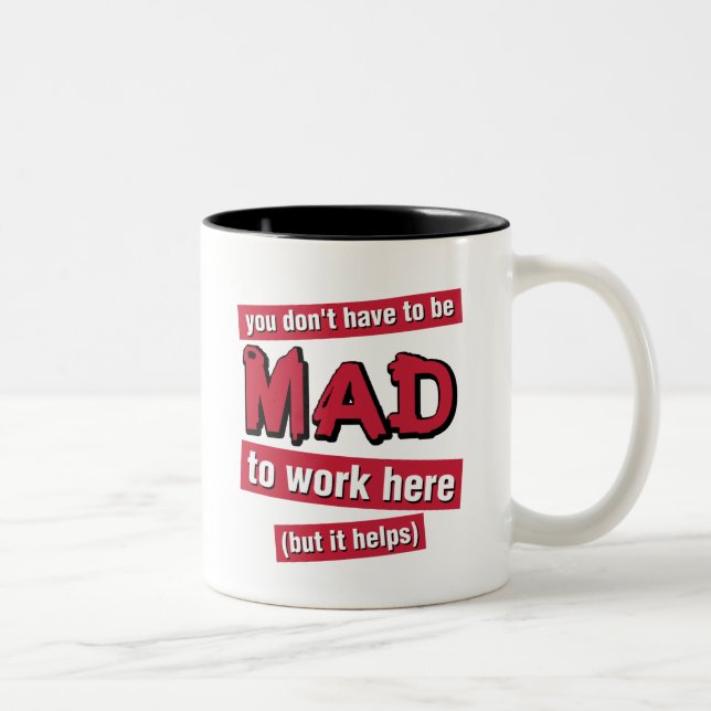 2 Couleurs Fou à la tasse de travail (Droit)