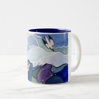 2 Couleurs Fous de Bassan de plongée peignant la tasse