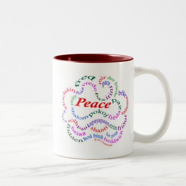 2 Couleurs Fred est tasse de paix (Droit)