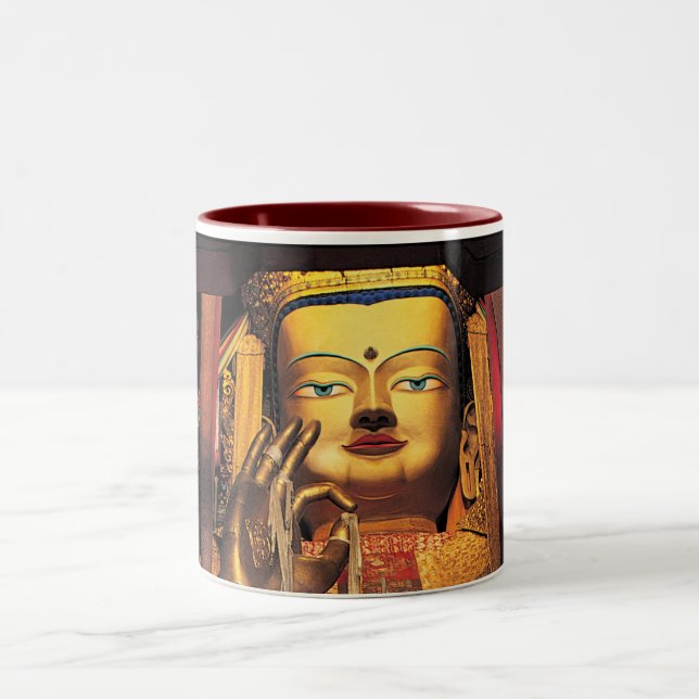 2 Couleurs Futurs rouge/blanc de tasse de Buddah (Centre)