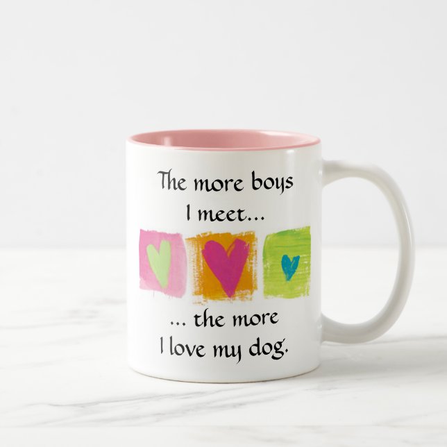 2 Couleurs Garçons contre la tasse de chien (Droit)
