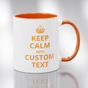 2 Couleurs Garde Calme Modèle de Tasse avec Citation Personna