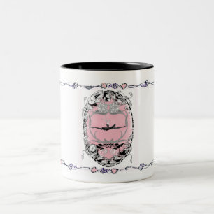 2 Couleurs Grand Jete dans la tasse ovale fleurie