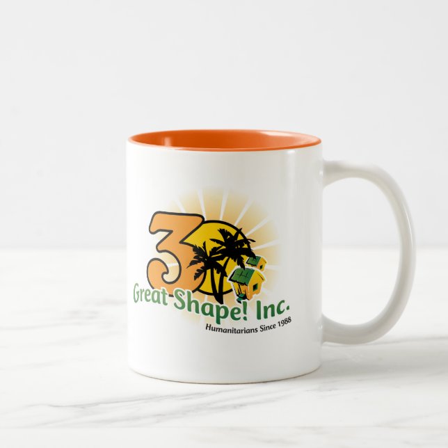 2 Couleurs Grande forme ! Tasse d'anniversaire d'inc. 30ème (Droit)