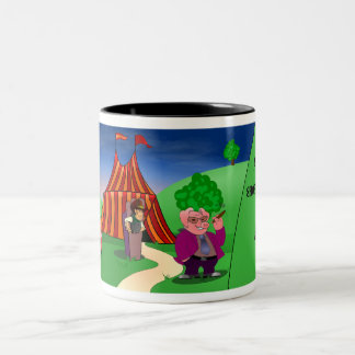 2 Couleurs Grande tasse de cirque et de caractères