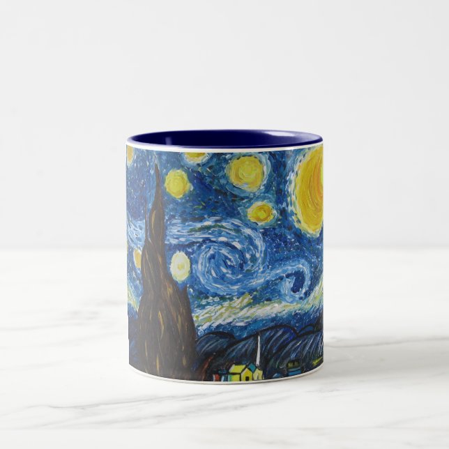 2 Couleurs Grande tasse de nuit étoilée (Centre)