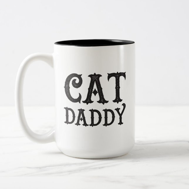 2 Couleurs Grande tasse de papa de chat (Gauche)