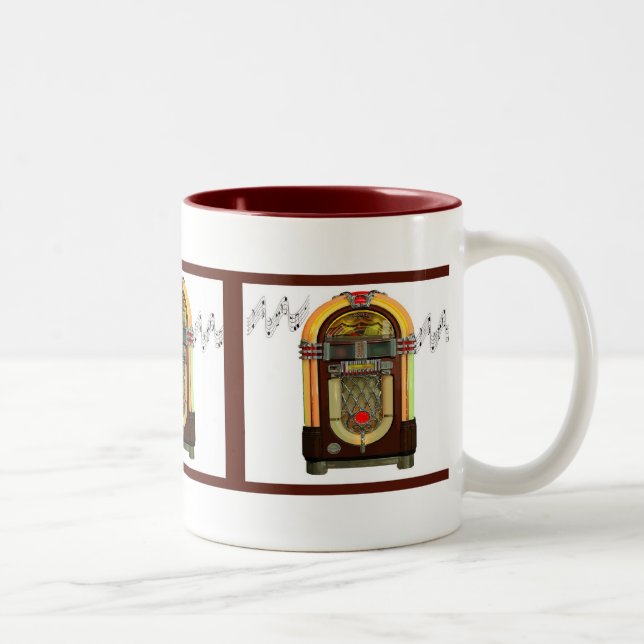 2 Couleurs Grandie tasse de juke-box (Droit)