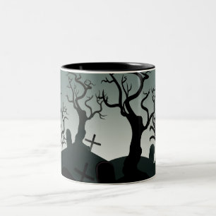 2 Couleurs Graveyard Halloween tch tasse personnalisée
