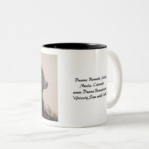 2 Couleurs "Grizzly Sow with Cubs" dessin sur une tasse