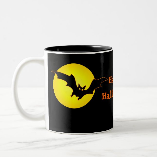 2 Couleurs Halloween heureux - customisez cette tasse (Gauche)