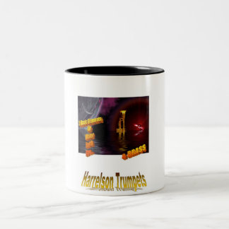 2 Couleurs Harrelson sonne de la trompette tasse de Coffe
